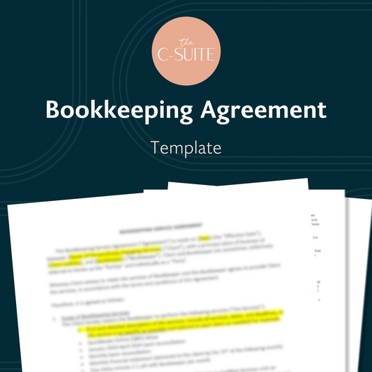 Bookkeeping Agreement Template