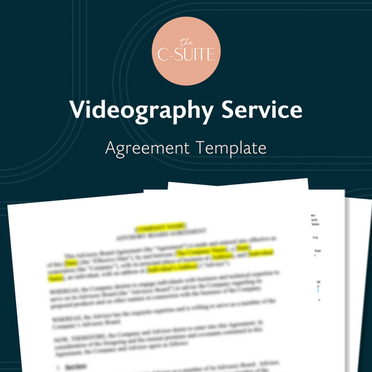 Videography Service Agreement Template