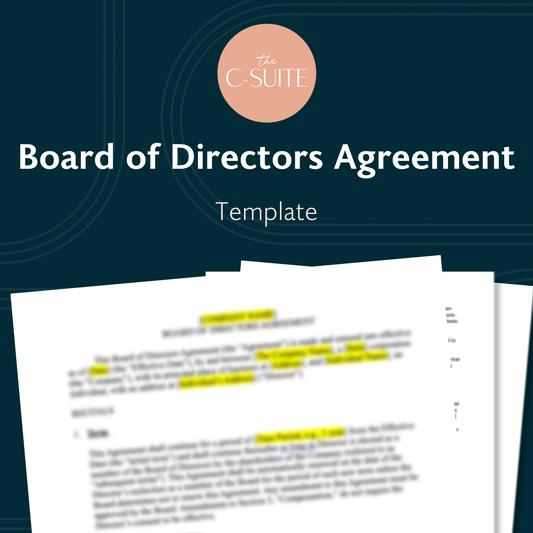 Board of Directors Agreement Template