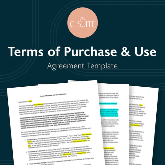 Terms of Purchase & Use Agreement